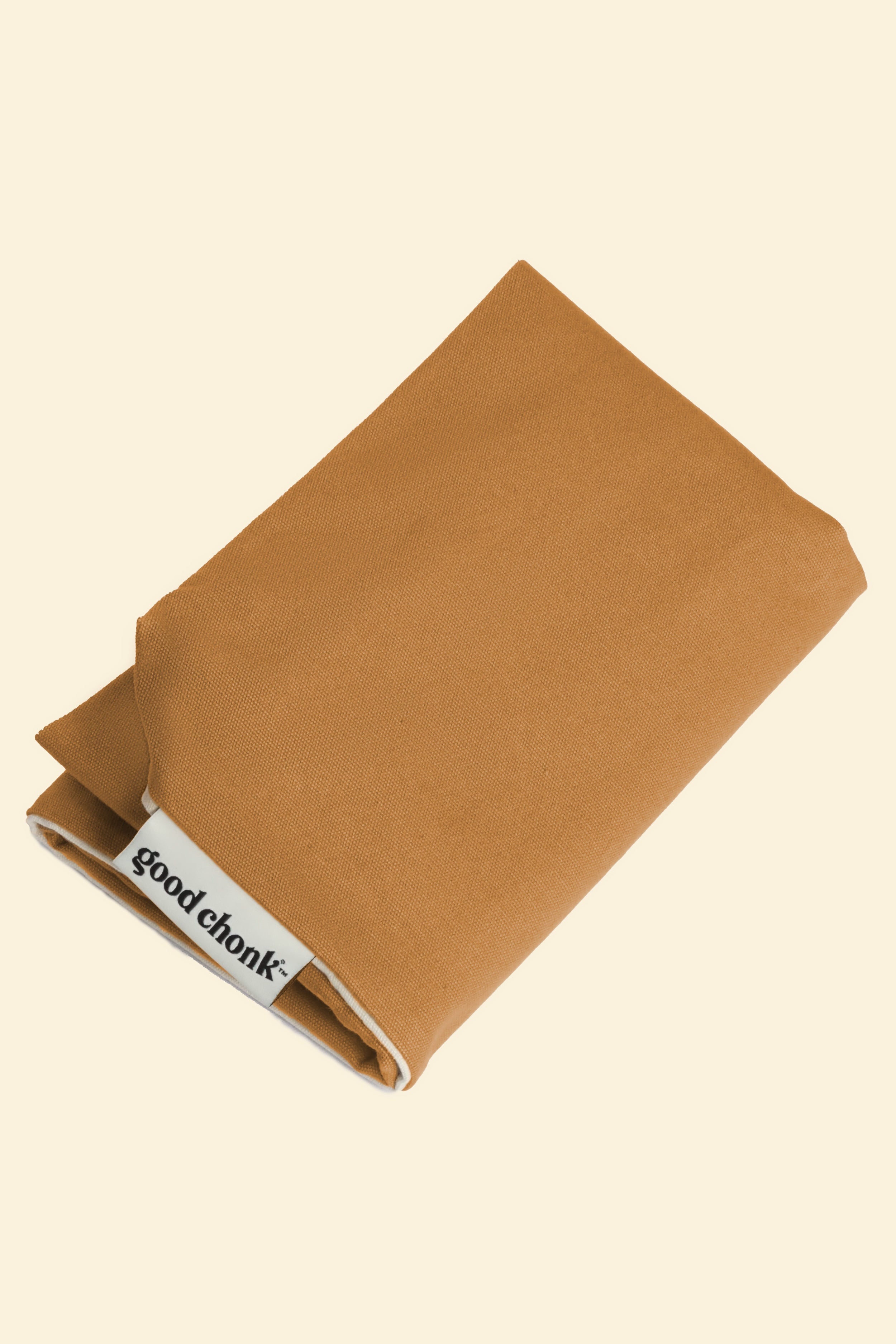 Cotton canvas dog bed cover in brown and white colourblock