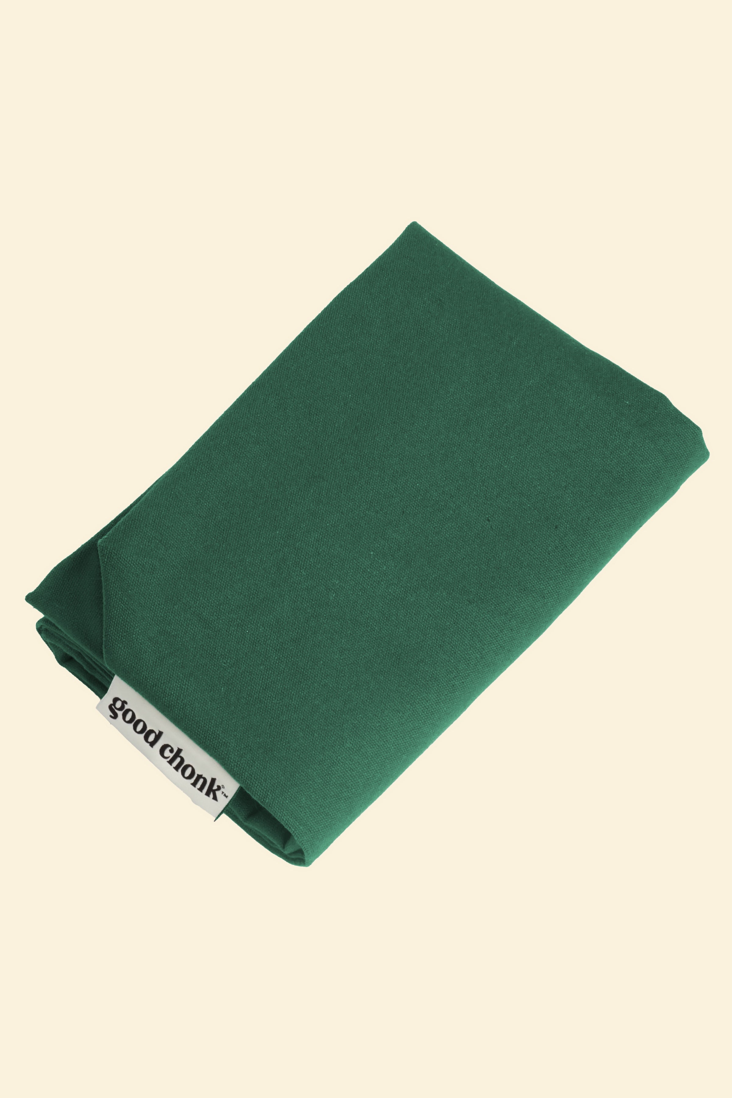 Cotton canvas dog bed cover in forest green