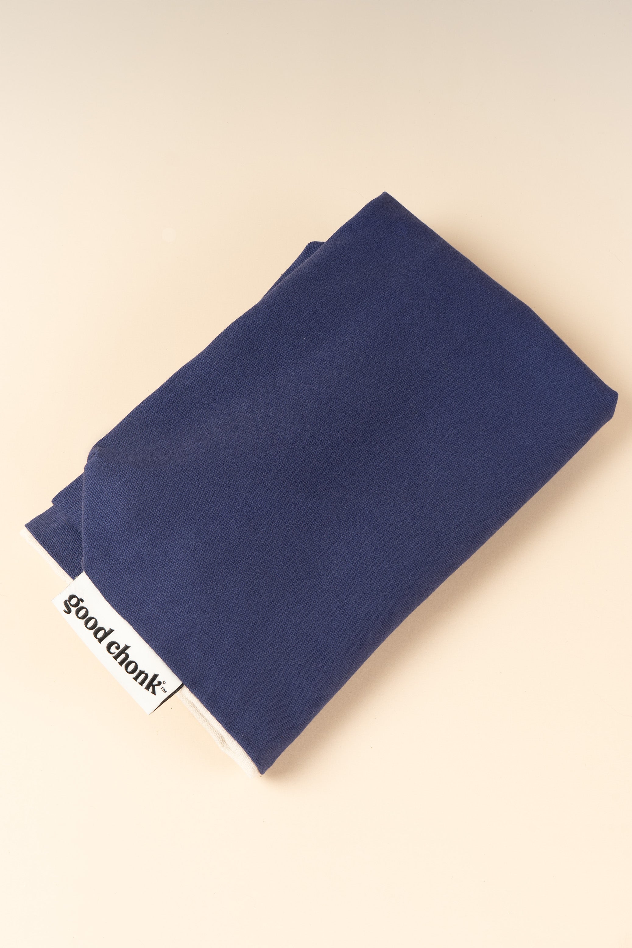 Dog bed cover in navy and white